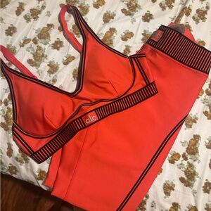 ALO Yoga Vibrant Orange Sports Bra